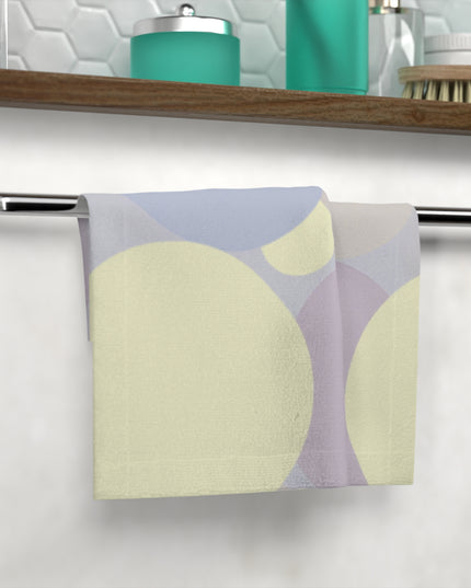 Pastel Soft Blue and Soft White Patches Face Towel, 13" x 13"