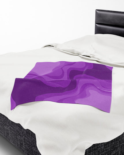 Wavey Purple Wavey Velveteen Plush Blanket, 30" x 40"