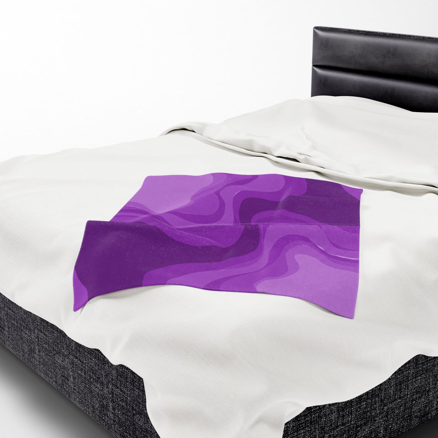 Wavey Purple Wavey Velveteen Plush Blanket, 30" x 40"