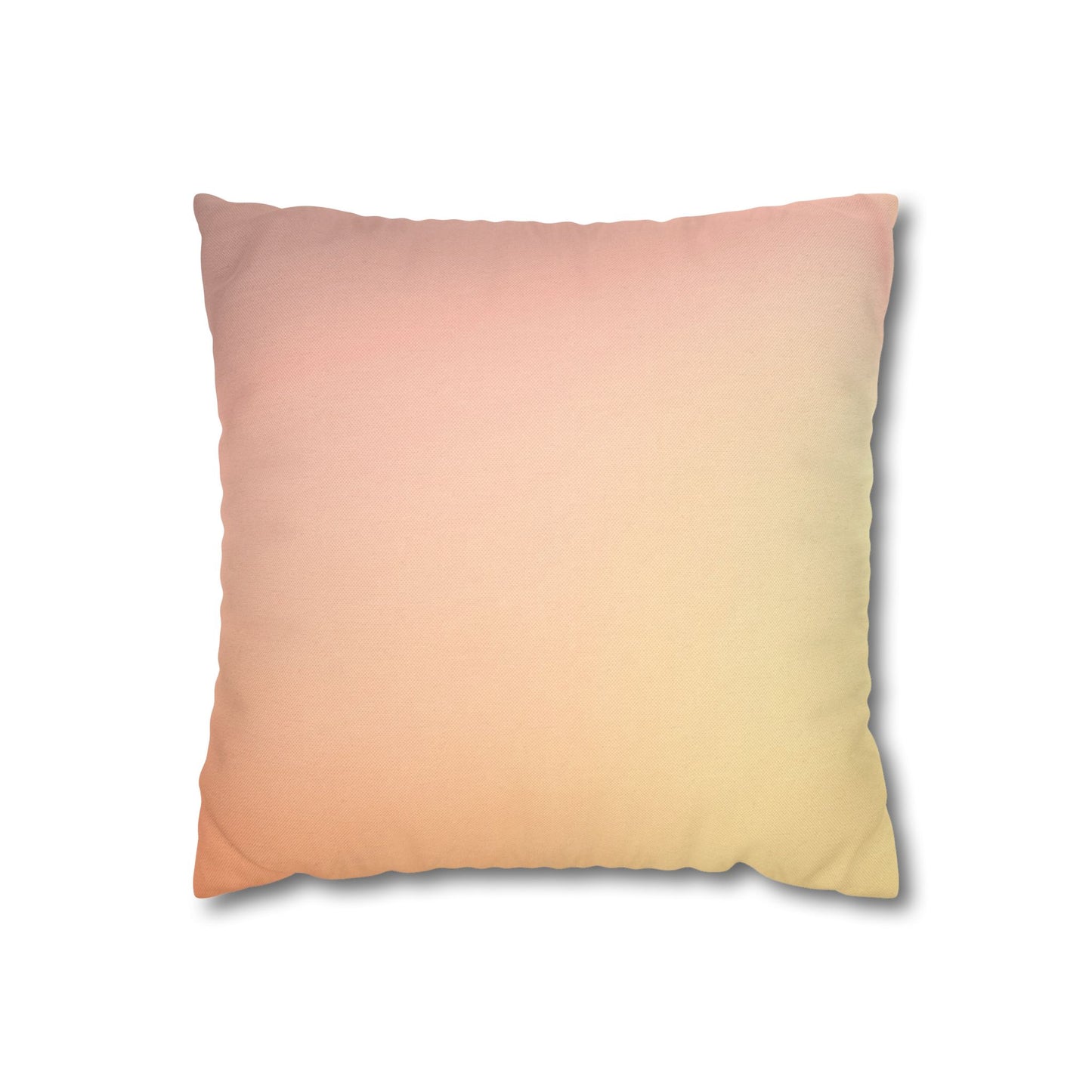 Hot Peach Fade Spun Polyester Square Pillowcase, 14" x 14"