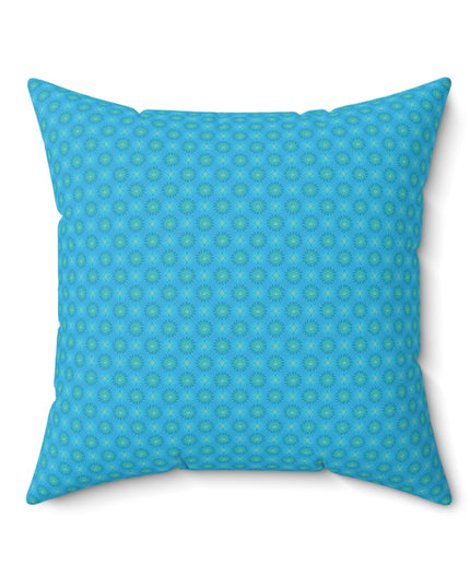 Light Blue Star-crossed Bodies Faux Suede Square Pillow, 20" x 20"