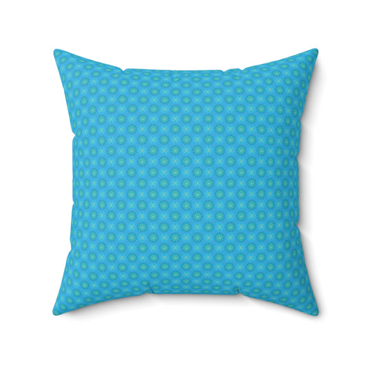 Light Blue Star-crossed Bodies Faux Suede Square Pillow, 20" x 20"