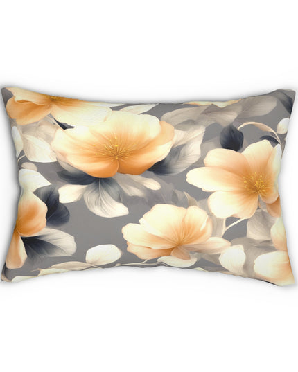 Soft Blossom Floral Bunch Spun Polyester Lumbar Pillow, 20" x 14"