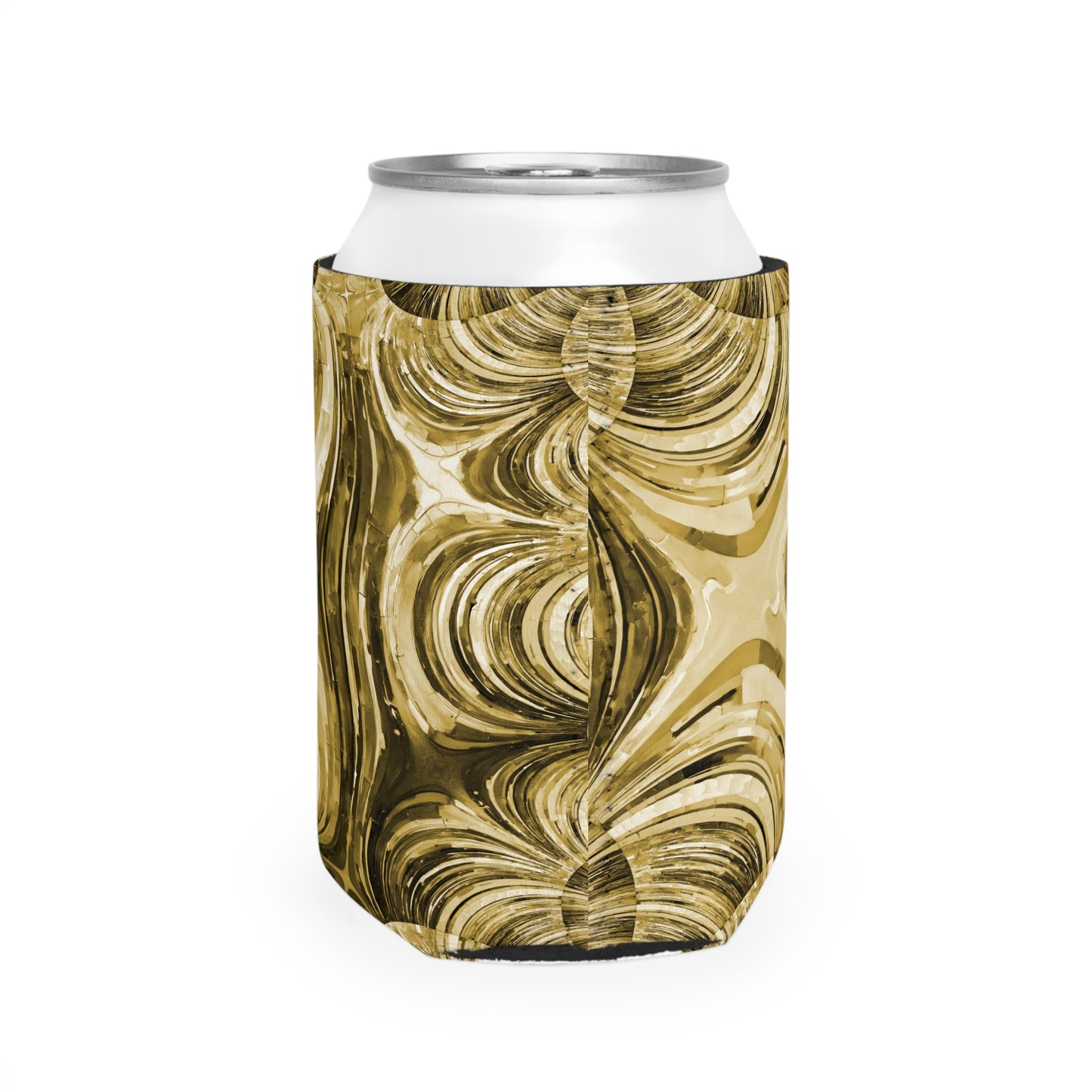 Uzi Spiral Light Brown 12 oz Can Cooler Sleeve