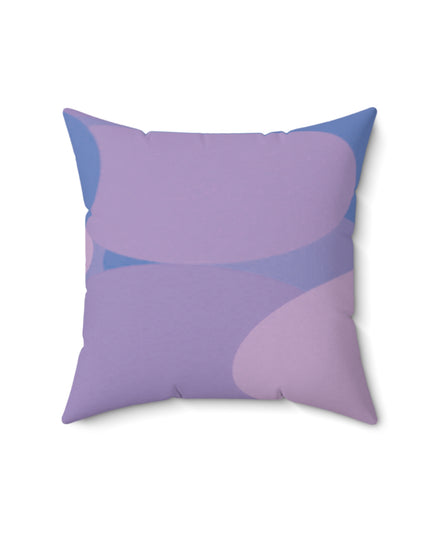 Pastel Purple Family Patches 16" x 16" Faux Suede Square Pillow