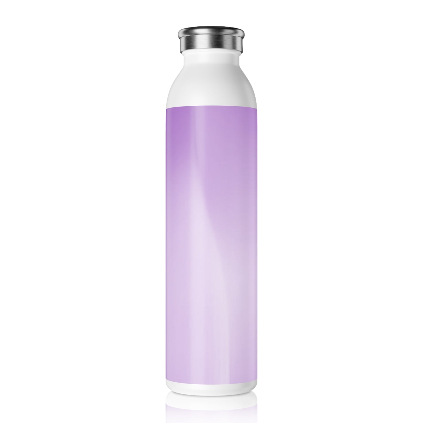 Soft Lavender Fade Slim Water Bottle, 20 oz White