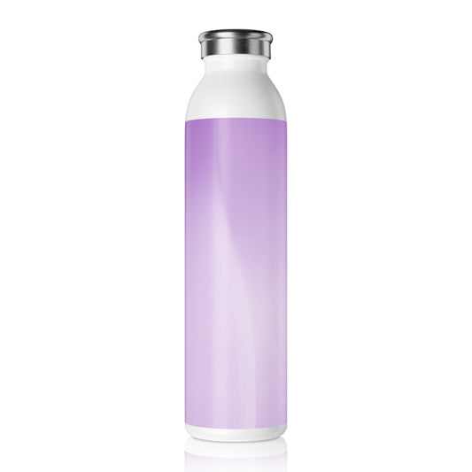 Soft Lavender Fade Slim Water Bottle, 20 oz White