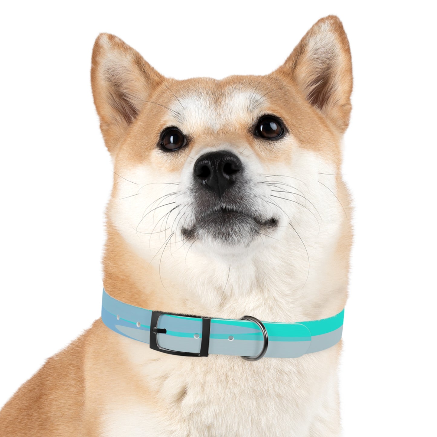 Pastel Tan and Tif Patches Large Dog Collar