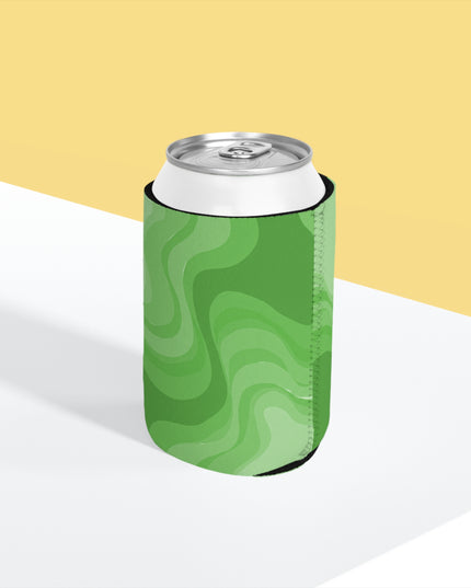 Greenie Meanie Wavey 12 oz Can Cooler Sleeve