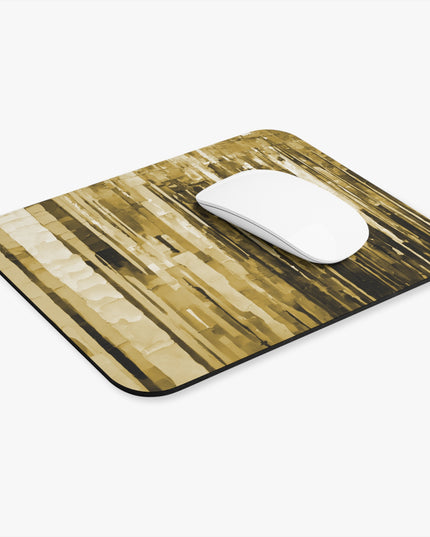 Striped Light Brown Mouse Pad, 9" x 8" Rectangle