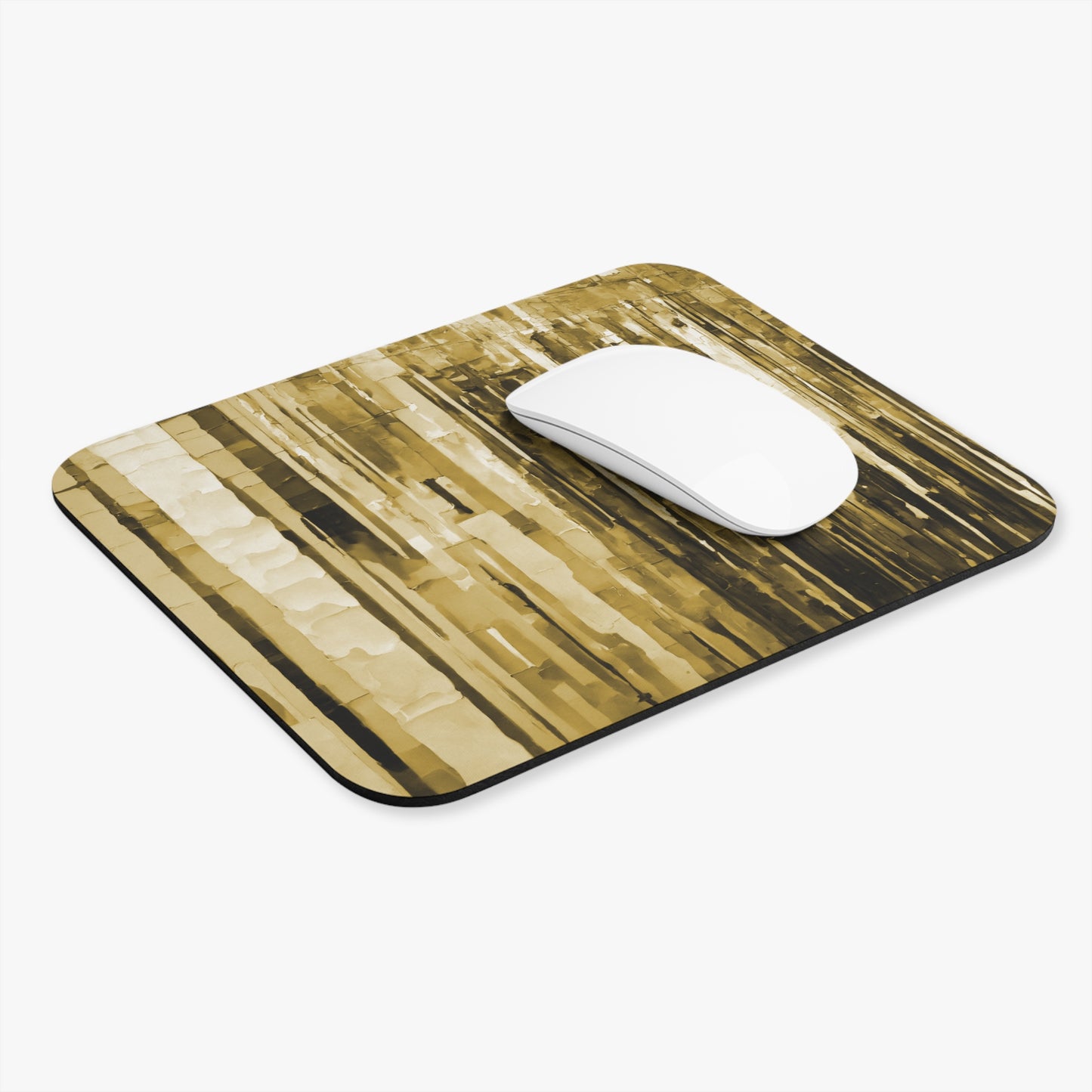 Striped Light Brown Mouse Pad, 9" x 8" Rectangle