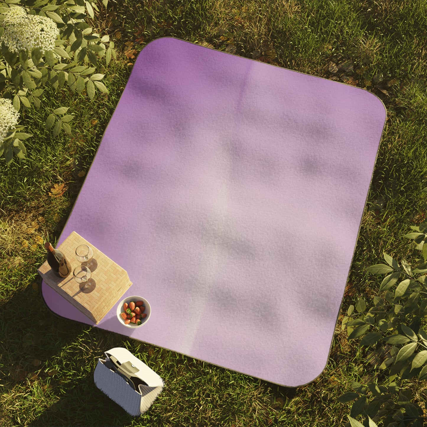 Soft Lavender Fade 61" × 51" Picnic Blanket