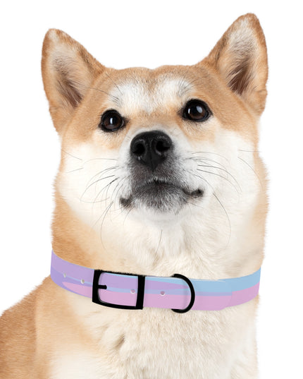 Pastel Purple and Mauve Patches Large Dog Collar