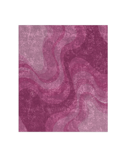 Pinky Mauve Wavey 50" x 60" Crushed Velvet Blanket