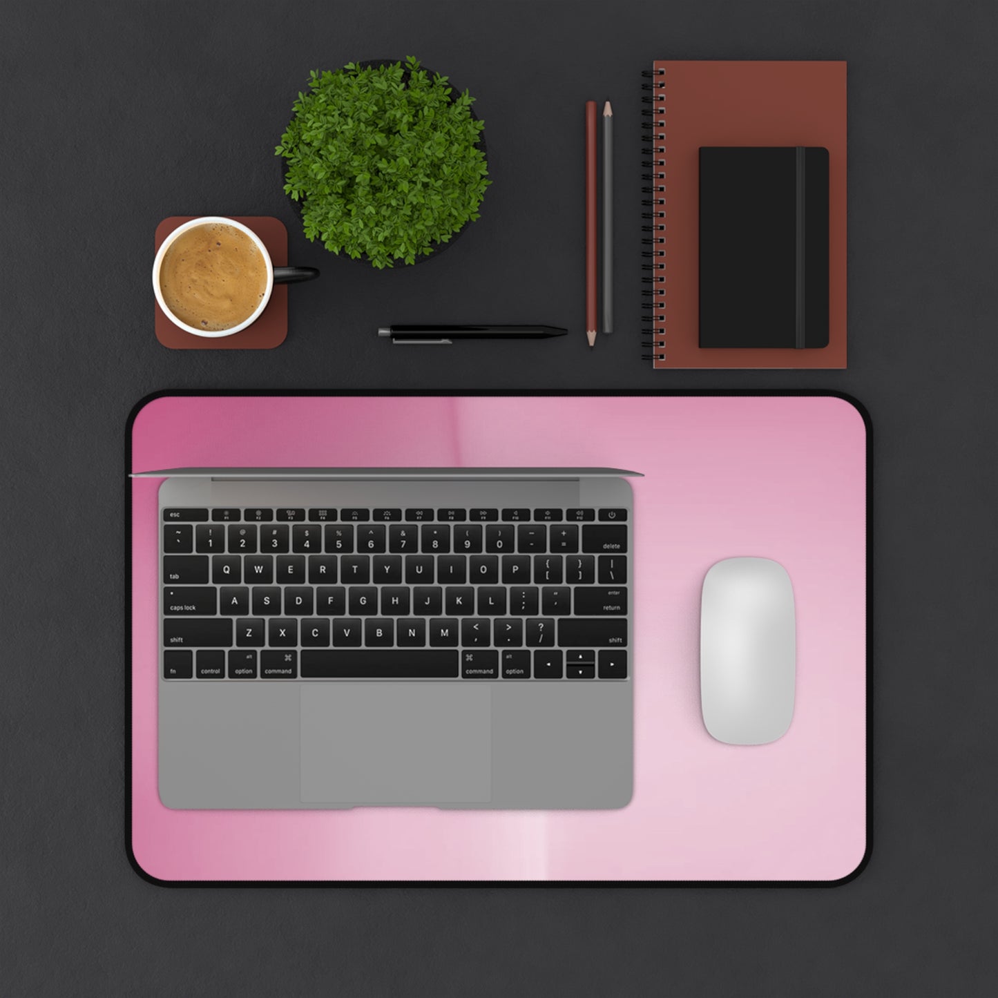 Pink Blush Fade 12" x 18" Desk Mat