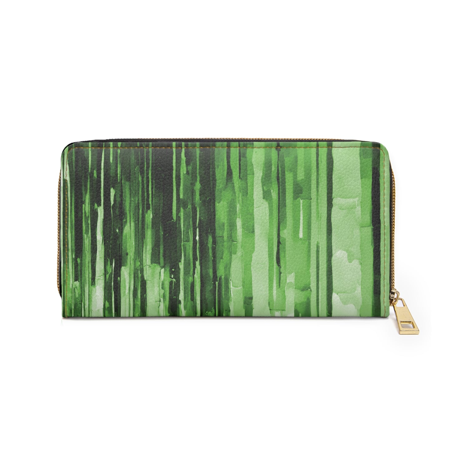 Striped Mint Pastel Elegant Abstract Zipper Wallet - Stylish & Functional Accessory for Everyday Use