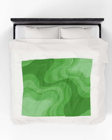 Greenie Meanie Wavey Velveteen Plush Blanket, 50" x 60"
