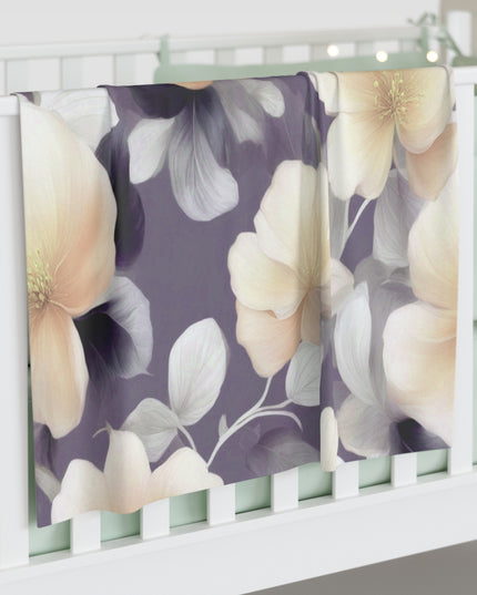 White Blush Floral Bunch Baby Swaddle 30″×40″ Blanket
