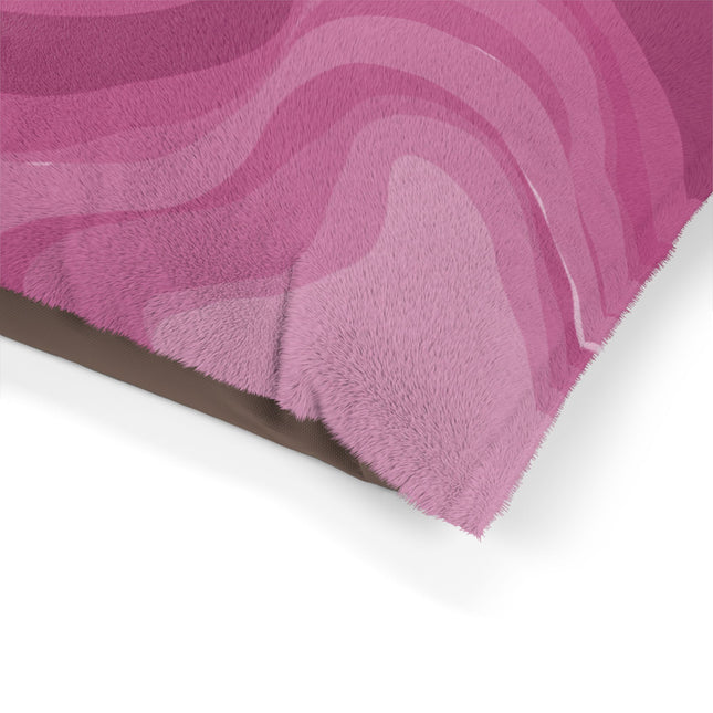 Pinky Mauve Wavey 40" × 30" Pet Bed