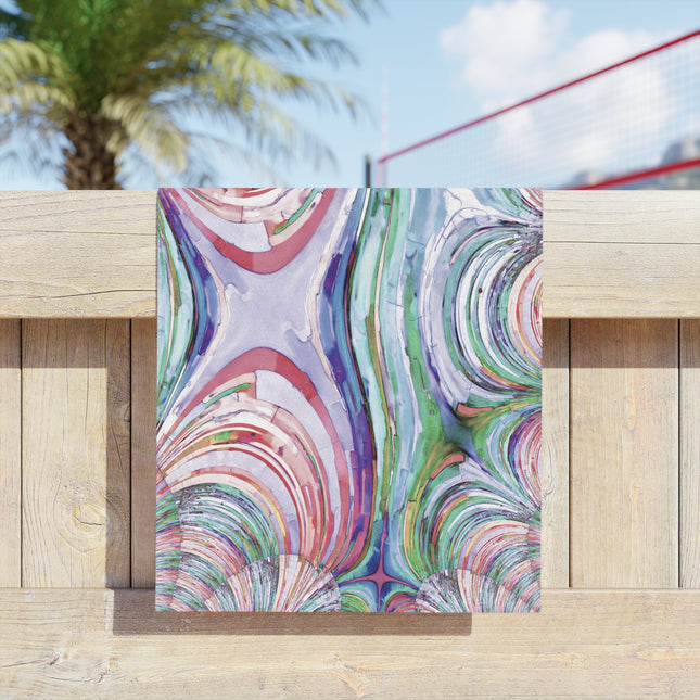 Uzi Spiral Pastels Beach Towel, 18" x 27"