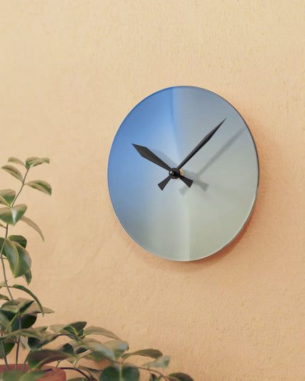 Cobalt Fade Acrylic Round Wall Clock, 8" x 8"