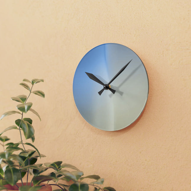 Cobalt Fade Acrylic Round Wall Clock, 8" x 8"