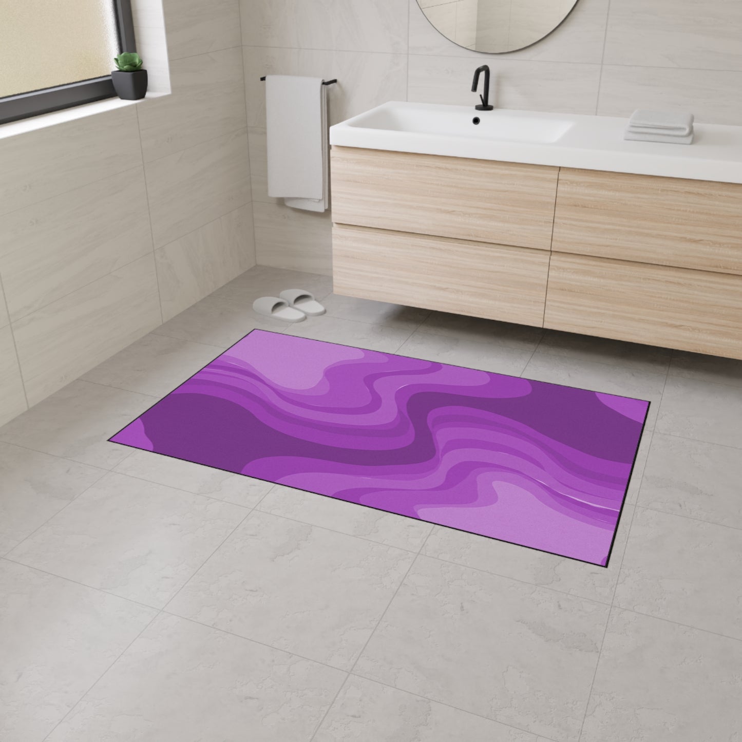 Wavey Purple Wavey 36" x 60" Heavy Duty Floor Mat