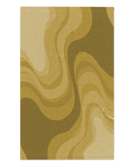 Brown Wavey Rally Towel, 11" x 18"