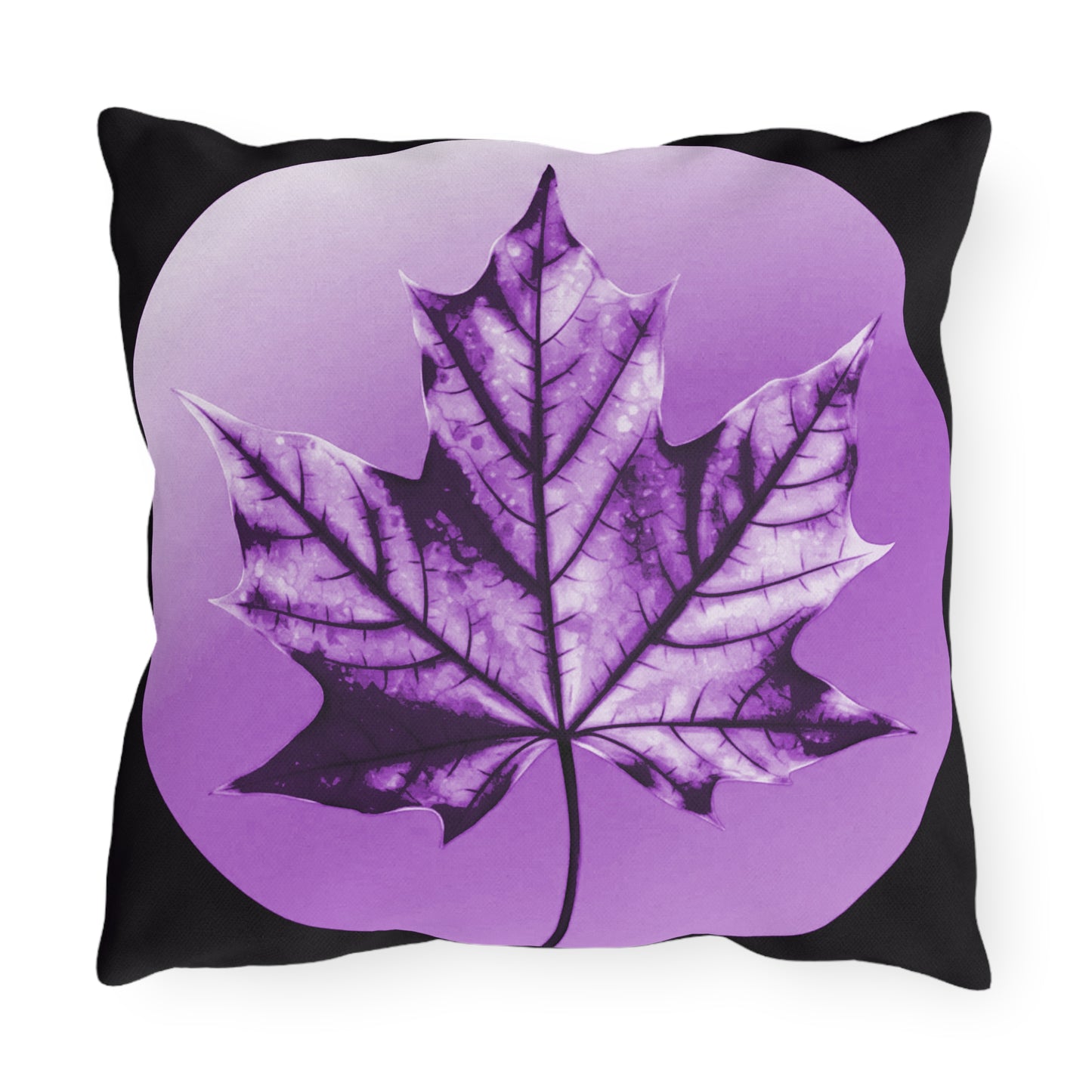 Purple Maple Leaf 16" x 16" Outdoor Pillow