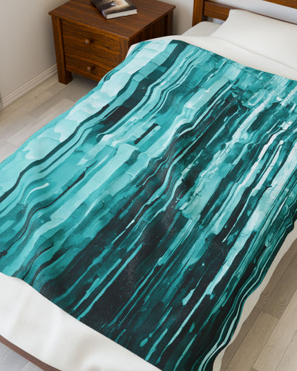 Striped Tif Velveteen Plush Blanket, 50" x 60"