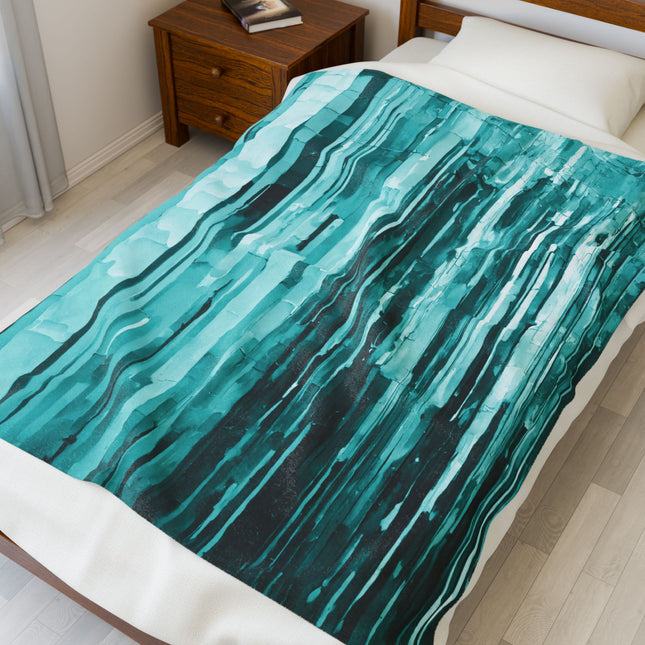 Striped Tif Velveteen Plush Blanket, 50" x 60"