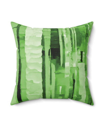 Striped Mint Pastel 18" x 18" Faux Suede Square Pillow