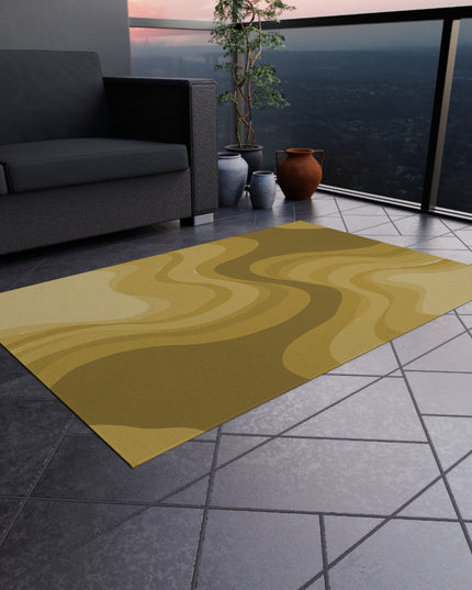 Brown Wavey 48" x 72" Outdoor Rug