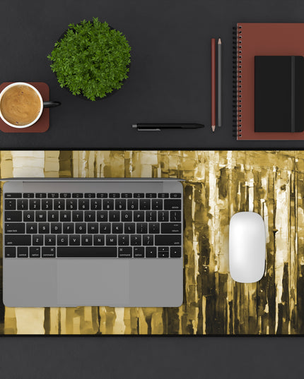 Striped Light Brown 12" x 22" Desk Mat