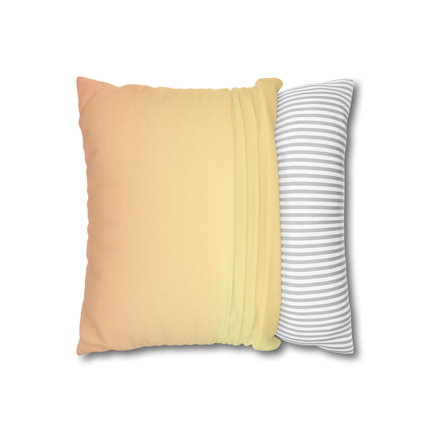 Hot Peach Fade Spun Polyester Square Pillowcase, 14" x 14"