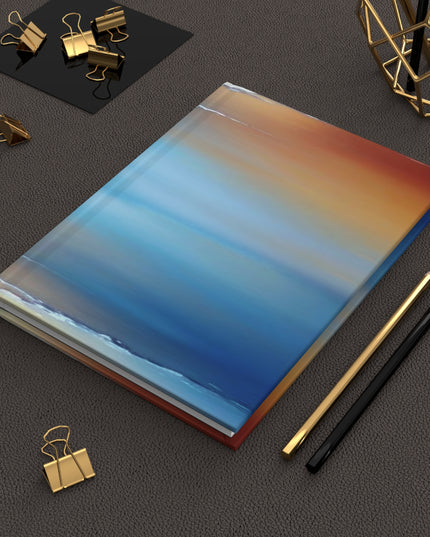 Blue Sea Red Orange Fog 5.75" x 8" Hardcover Journal Matte with 150 lined pages