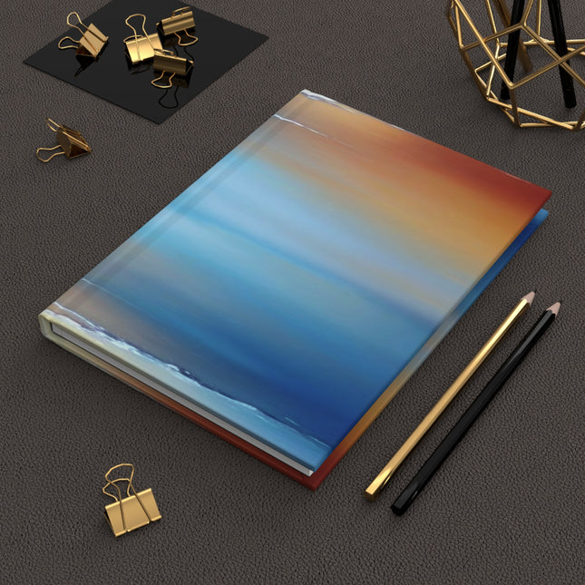 Blue Sea Red Orange Fog 5.75" x 8" Hardcover Journal Matte with 150 lined pages
