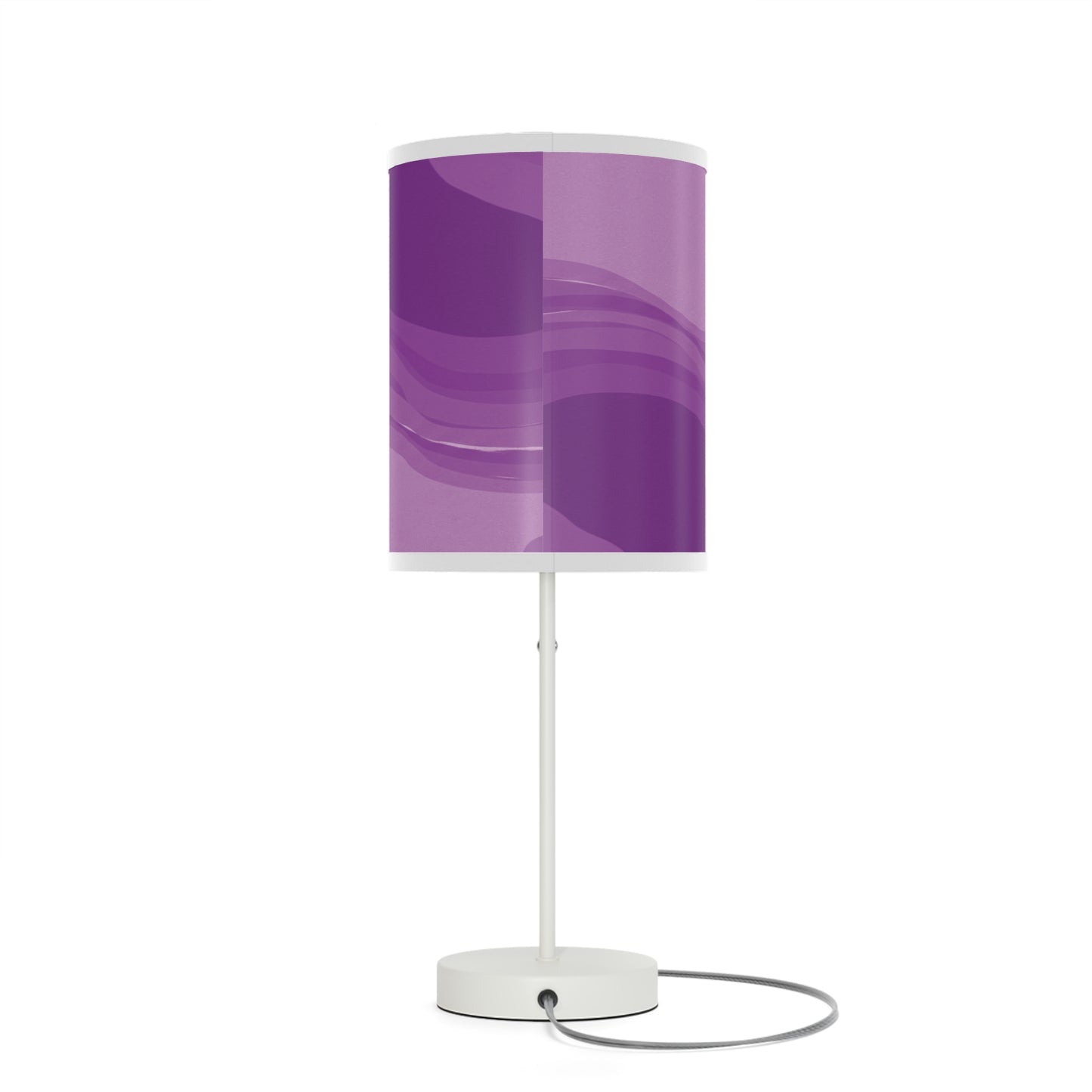 Wavey Purple Wavey Table Lamp on a White or Silver Stand, US|CA plug