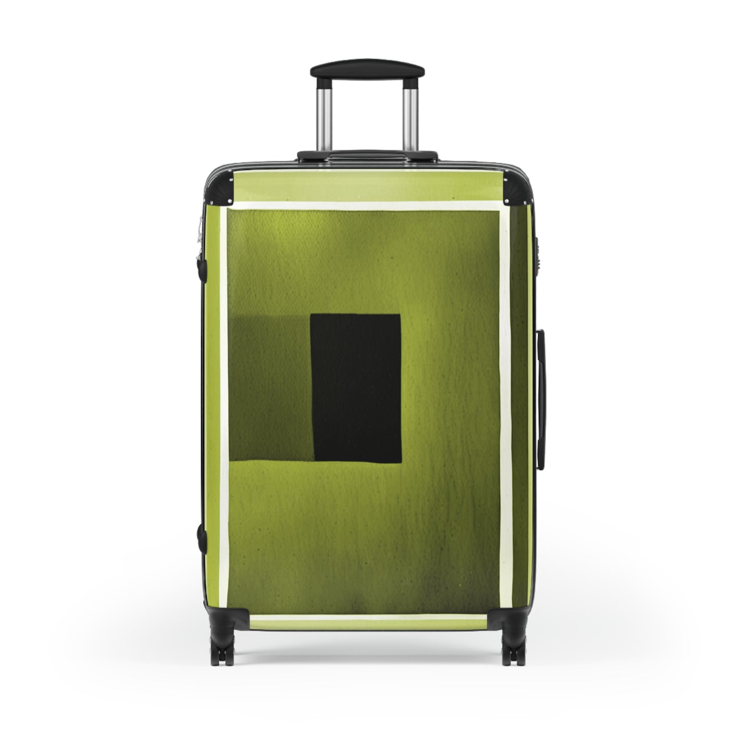 Lemongrass Shadow Large Suitcase with built in lock, 4 double-wheels, telescopic handle, and ABS back hard-shell