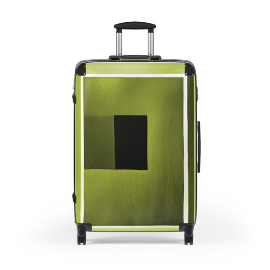Lemongrass Shadow Large Suitcase with built in lock, 4 double-wheels, telescopic handle, and ABS back hard-shell