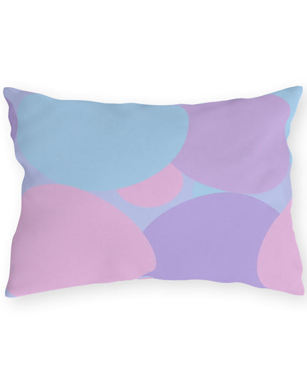 Pastel Purple and Mauve Patches 20" x 14" Outdoor Pillow