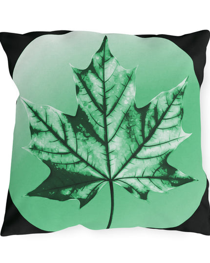 Mint Green Maple Leaf 18" x 18" Outdoor Pillow