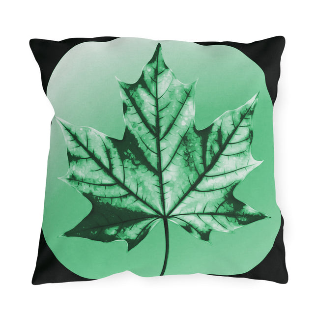 Mint Green Maple Leaf 18" x 18" Outdoor Pillow
