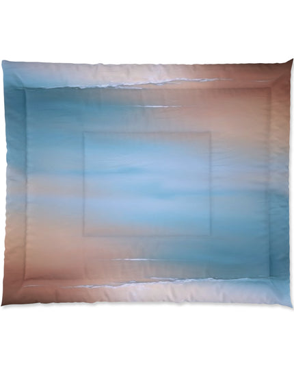 Blue Sea Peach Fog 104" × 88" Comforter