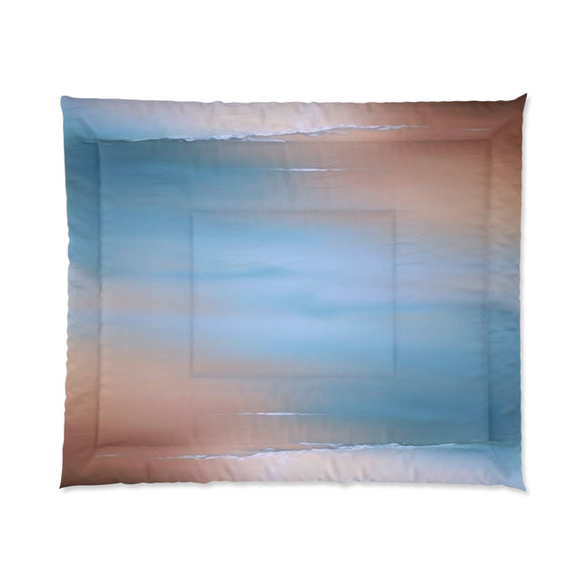 Blue Sea Peach Fog 104" × 88" Comforter