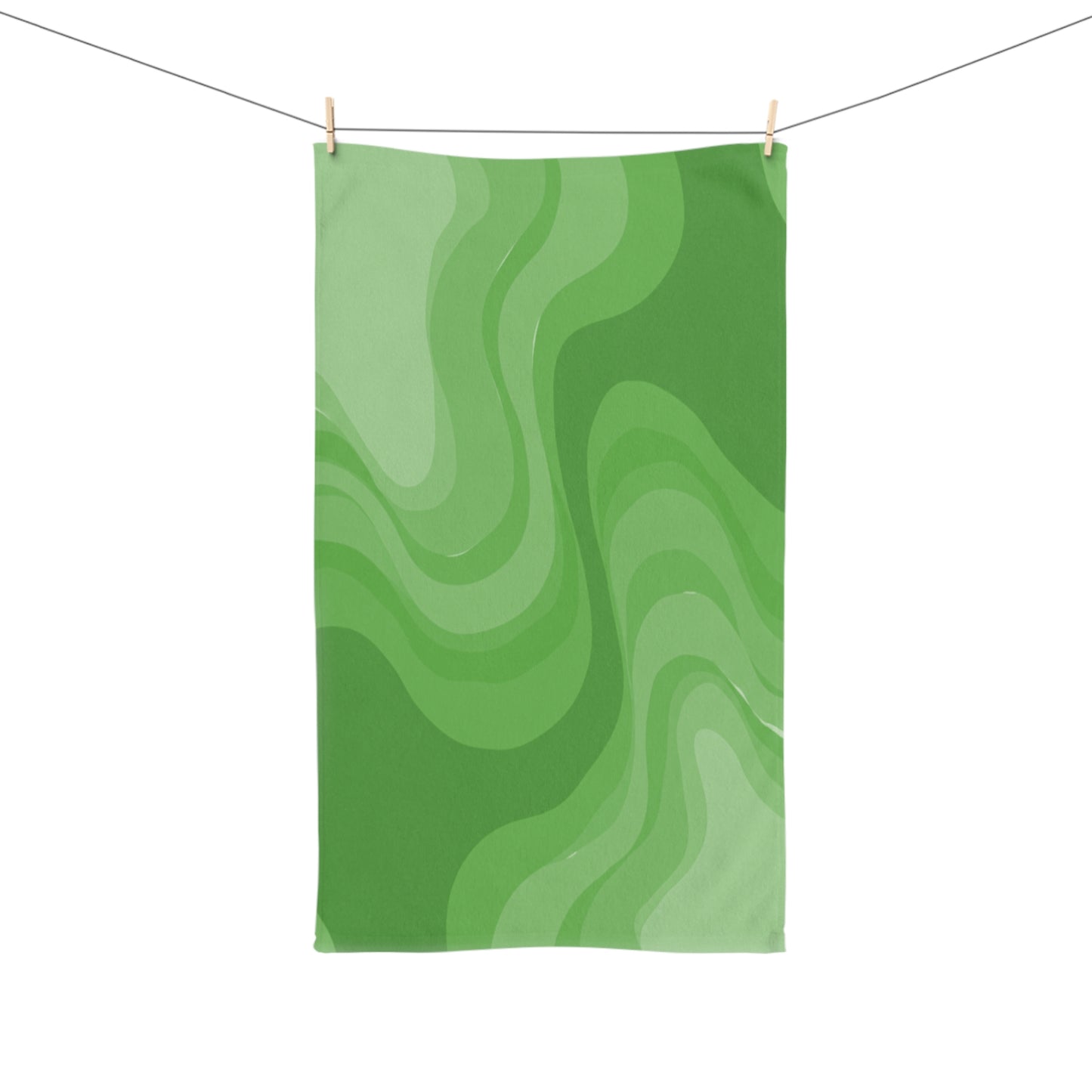 Greenie Meanie Wavey Hand Towel, 16" x 28"