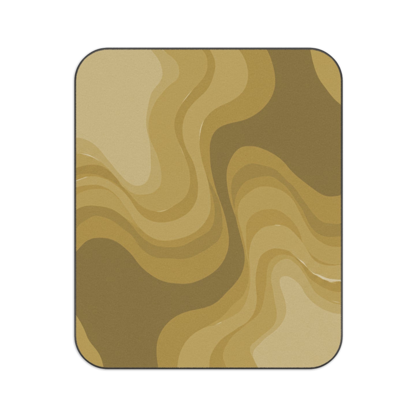 Brown Wavey 61" × 51" Picnic Blanket