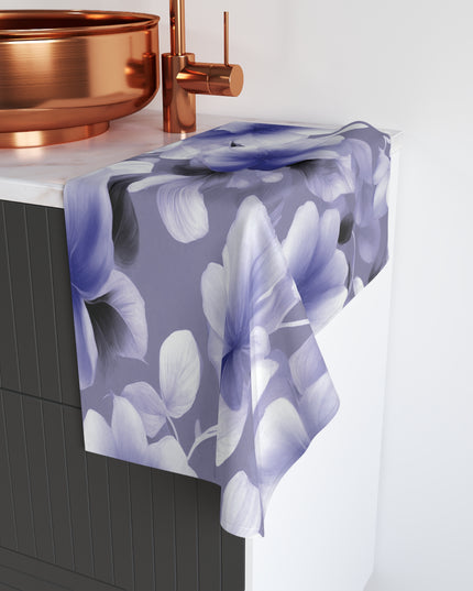 Indigo Blossom Floral Bunch Hand Towel, 16" x 28"