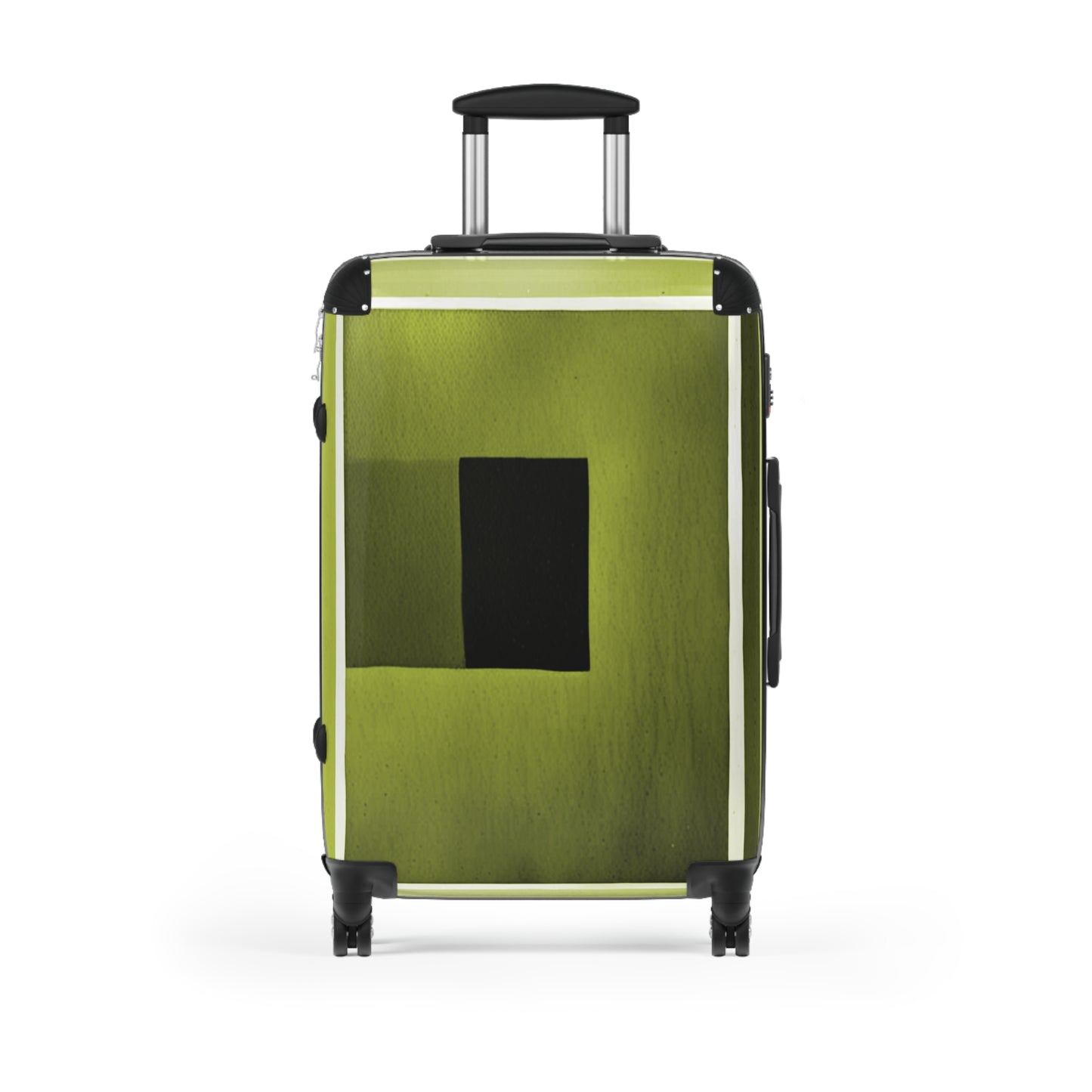 Lemongrass Shadow Medium Suitcase with built in lock, 4 double-wheels, telescopic handle, and ABS back hard-shell