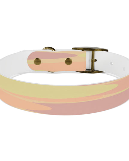 Pastel Hot Peach Patches Medium Dog Collar